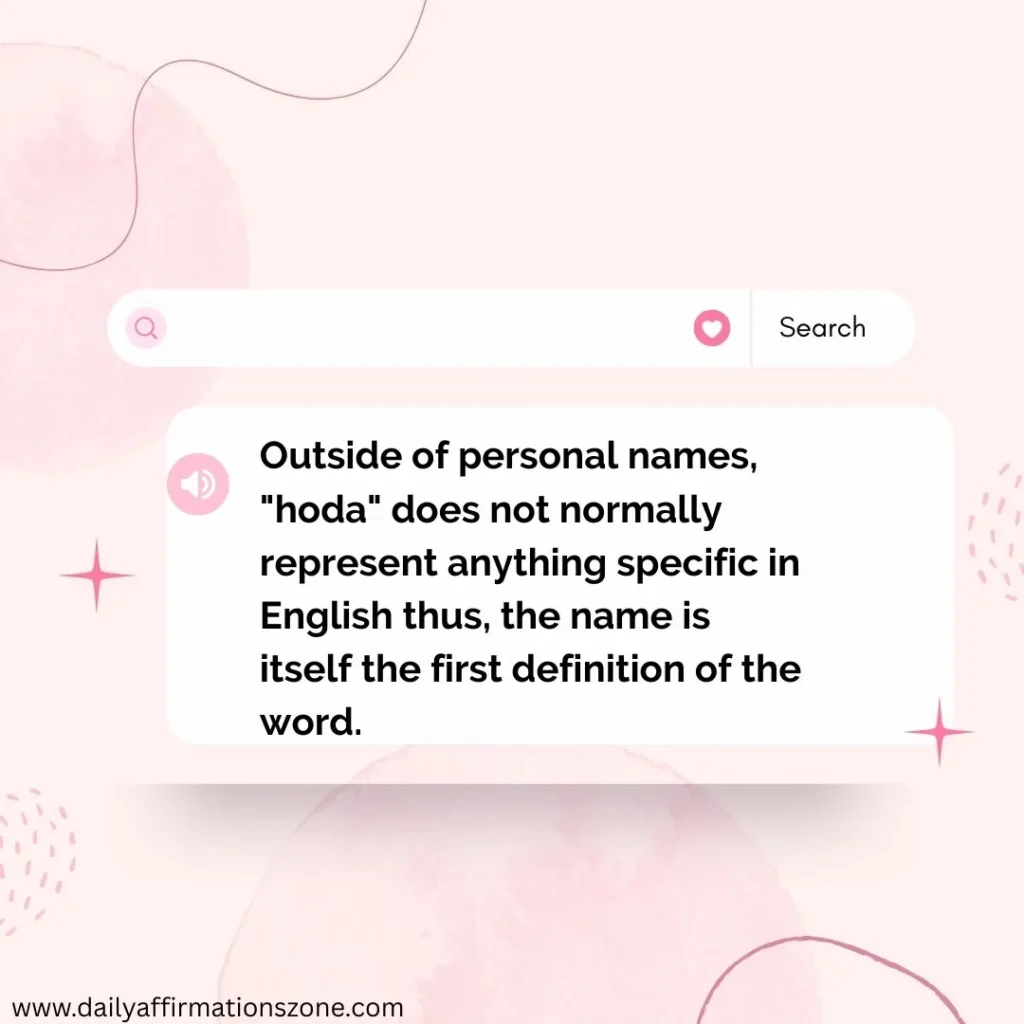 hoda meaning