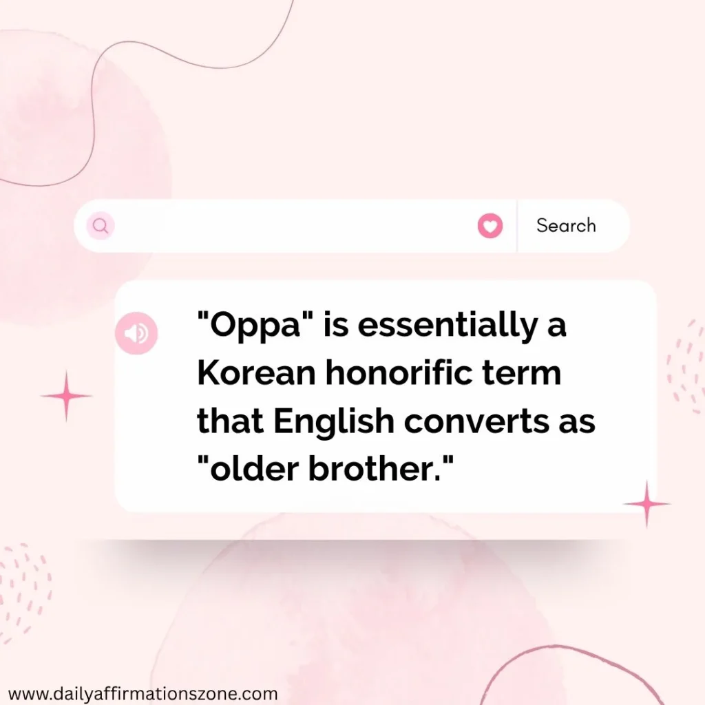 oppa meaning