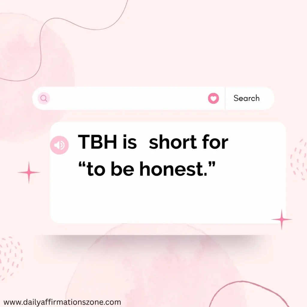 TBH meaning